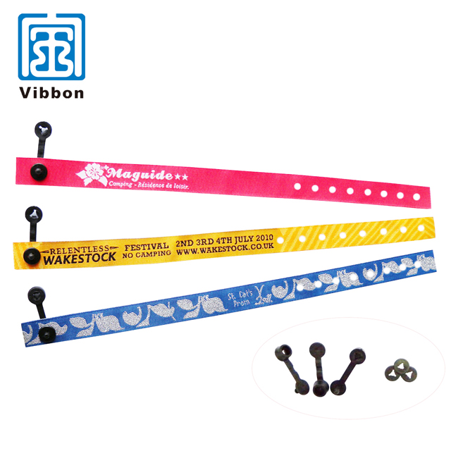 OEM ODM cheap custom woven wristbands for events